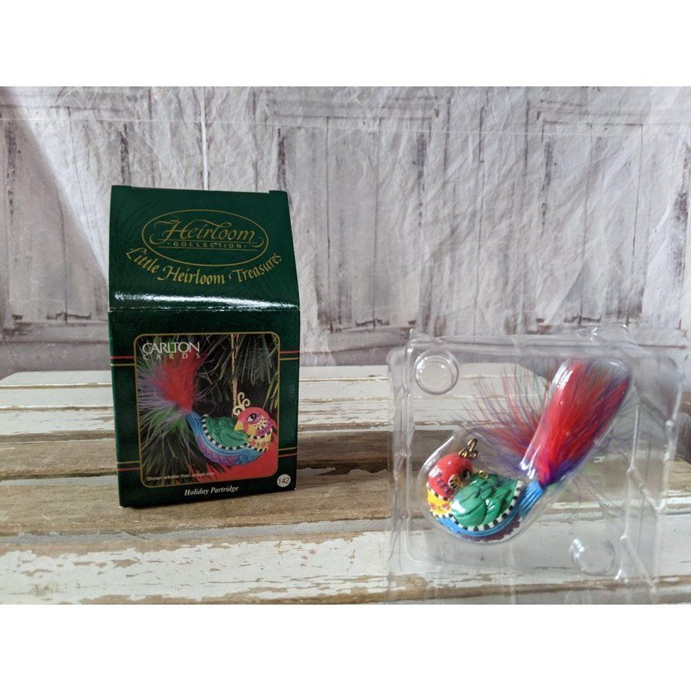 Carlton Cards Holiday Partridge Little Heirloom Tr